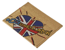 Load image into Gallery viewer, Dolce & Gabbana Elegant Gold Leather Cardholder