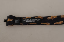 Load image into Gallery viewer, Dolce & Gabbana Black Orange Car Print Silk Bow Tie