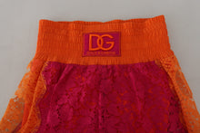 Load image into Gallery viewer, Dolce & Gabbana Elegant Lace High-Waist Shorts in Dual-Tones