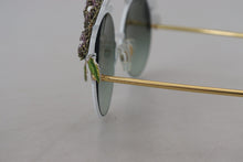 Load image into Gallery viewer, Dolce & Gabbana Elegant Floral Embellished Gold Sunglasses