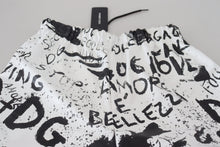Load image into Gallery viewer, Dolce & Gabbana Elasticated Graffiti Print Cotton Shorts