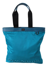 Load image into Gallery viewer, Dolce & Gabbana Sapphire Blue Nylon Tote Bag with Logo Detail