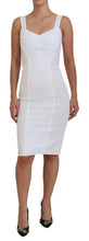Load image into Gallery viewer, Dolce & Gabbana Elegant White Bodycon Knee-Length Dress