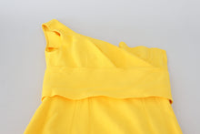 Load image into Gallery viewer, Dolce & Gabbana Yellow One Shoulder Side Slit Midi Dress
