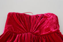 Load image into Gallery viewer, Dolce & Gabbana Enchanting Strapless Midi Dress in Dark Pink