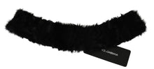 Load image into Gallery viewer, Dolce & Gabbana Elegant Black Lambskin Scarf