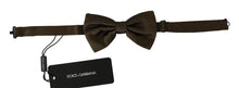 Load image into Gallery viewer, Dolce & Gabbana Elegant Brown Polka Dot Silk Bow Tie