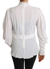 Load image into Gallery viewer, Dolce & Gabbana Elegant White Scarf Neck Blouse