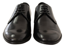 Load image into Gallery viewer, Dolce & Gabbana Elegant Black Leather Derby Shoes