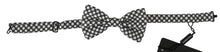 Load image into Gallery viewer, Dolce & Gabbana Elegant Black White Circle Silk Bow Tie
