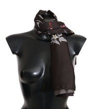 Load image into Gallery viewer, Dolce & Gabbana Elegant Silk Scarf Wrap in Luxe Brown