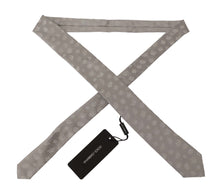 Load image into Gallery viewer, Dolce & Gabbana Elegant Silk Gray Crown Print Bow Tie