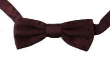 Load image into Gallery viewer, Dolce & Gabbana Elegant Silk Purple Dotted Bow Tie