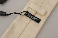 Load image into Gallery viewer, Dolce & Gabbana Elegant Off-White Silk Bow Tie