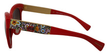 Load image into Gallery viewer, Dolce & Gabbana Elegant Red Mosaico Cat-Eye Sunglasses