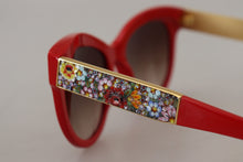 Load image into Gallery viewer, Dolce & Gabbana Elegant Red Mosaico Cat-Eye Sunglasses