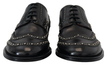 Load image into Gallery viewer, Dolce & Gabbana Elegant Studded Black Derby Shoes