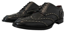 Load image into Gallery viewer, Dolce & Gabbana Elegant Studded Black Derby Shoes