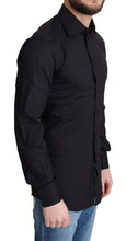 Load image into Gallery viewer, Dolce & Gabbana Black Cotton Blend Formal Dress Shirt