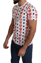 Load image into Gallery viewer, Dolce & Gabbana Chic White Cotton Tee with Heart Print