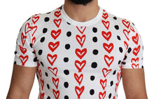 Load image into Gallery viewer, Dolce & Gabbana Chic White Cotton Tee with Heart Print