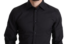 Load image into Gallery viewer, Dolce & Gabbana Black Cotton Blend Formal Dress Shirt