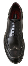 Load image into Gallery viewer, Dolce & Gabbana Elegant Studded Black Derby Shoes