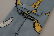 Load image into Gallery viewer, Dolce & Gabbana Elegant Blue Banana Print Silk Tie