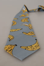 Load image into Gallery viewer, Dolce & Gabbana Elegant Blue Banana Print Silk Tie
