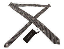 Load image into Gallery viewer, Dolce & Gabbana Elegant Black White Silk Bow Tie
