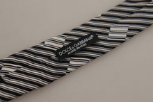 Load image into Gallery viewer, Dolce & Gabbana Elegant Black White Silk Bow Tie