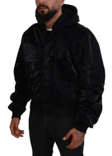 Load image into Gallery viewer, Dolce & Gabbana Elegant Black Bomber Hooded Jacket