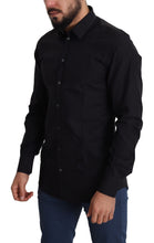 Load image into Gallery viewer, Dolce & Gabbana Sleek Black Cotton Dress Shirt