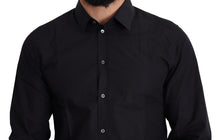 Load image into Gallery viewer, Dolce & Gabbana Sleek Black Cotton Dress Shirt