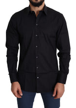 Load image into Gallery viewer, Dolce & Gabbana Elegant Black Cotton Stretch Dress Shirt
