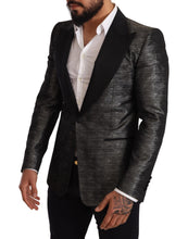 Load image into Gallery viewer, Dolce & Gabbana Metallic Gray Jacquard Slim Fit Blazer