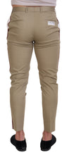 Load image into Gallery viewer, Dolce & Gabbana Two-Tone White & Brown Chic Cotton Pants
