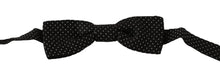 Load image into Gallery viewer, Dolce & Gabbana Elegant Black Polka Dot Silk Bow Tie