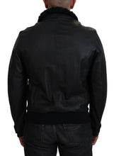 Load image into Gallery viewer, Dolce & Gabbana Chic Black Leather Silk-Lined Jacket