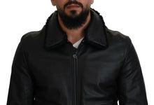 Load image into Gallery viewer, Dolce & Gabbana Chic Black Leather Silk-Lined Jacket