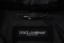 Load image into Gallery viewer, Dolce & Gabbana Chic Black Leather Silk-Lined Jacket
