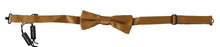 Load image into Gallery viewer, Dolce & Gabbana Opulent Gold Silk Tied Bow Tie