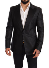 Load image into Gallery viewer, Dolce & Gabbana Elegant Black Metallic Slim Fit Blazer Jacket