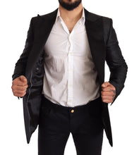 Load image into Gallery viewer, Dolce & Gabbana Elegant Black Metallic Slim Fit Blazer Jacket