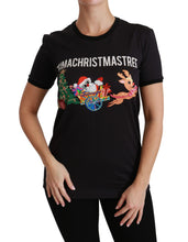 Load image into Gallery viewer, Dolce & Gabbana Black Cotton Crewneck Tee with Unique Print