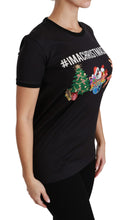 Load image into Gallery viewer, Dolce & Gabbana Black Cotton Crewneck Tee with Unique Print