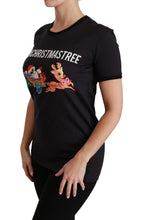 Load image into Gallery viewer, Dolce & Gabbana Black Cotton Crewneck Tee with Unique Print