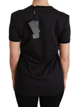 Load image into Gallery viewer, Dolce & Gabbana Black Cotton Crewneck Tee with Unique Print