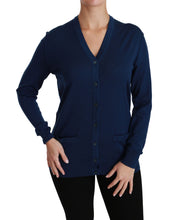 Load image into Gallery viewer, Dolce & Gabbana Elegant Blue Virgin Wool Cardigan