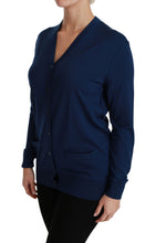Load image into Gallery viewer, Dolce & Gabbana Elegant Blue Virgin Wool Cardigan